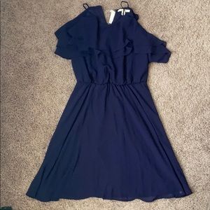 Navy spaghetti strap dress